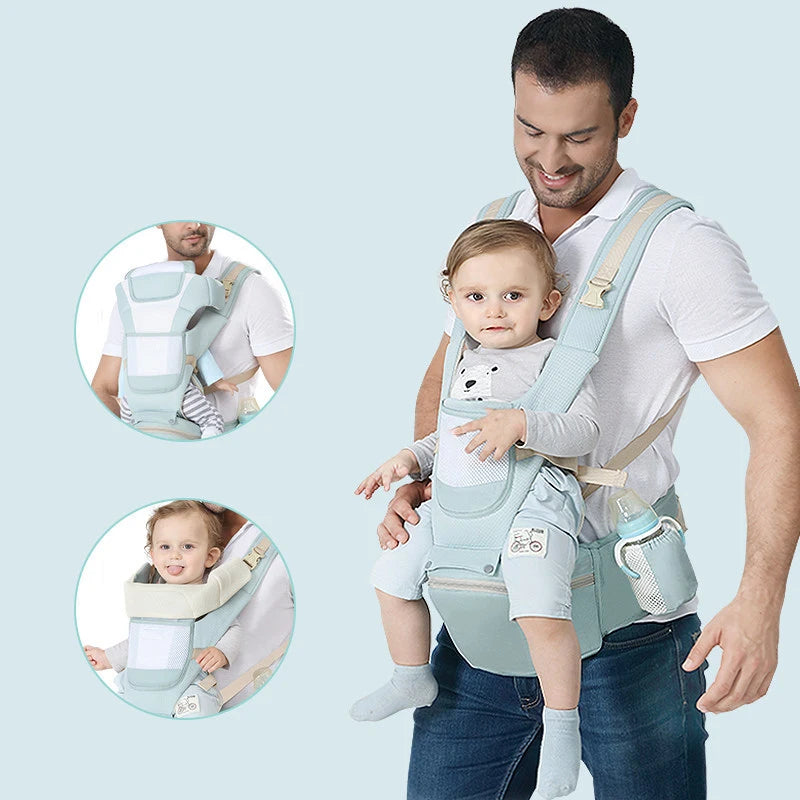 Baby Carrier with Hip Seat 6 in 1 Baby Wrap